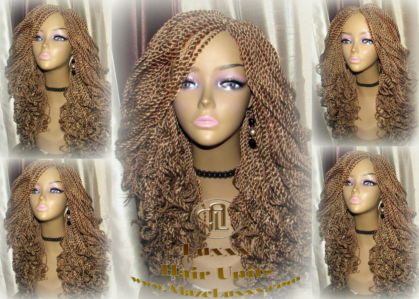 Blonde Straight Senegalese Twist Wig Unit Bombshell 18' Auburn 27 30 Curly Alopecia Natural Kinky Marley Crochet Braided Braiding Wig