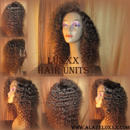 Deep Wave Virgin Unit NEW  WIG Lace Front Curly Wavy Layered Quality HUMAN Hair  Brazilian Malaysian or Peruvian