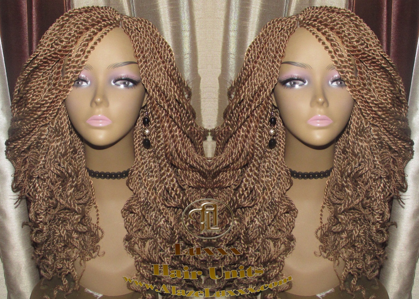 Blonde Straight Senegalese Twist Wig Unit Bombshell 18' Auburn 27 30 Curly Alopecia Natural Kinky Marley Crochet Braided Braiding Wig