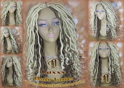 Synthetic Blonde 613 27 Wig Hippy Goth Tribal Kawaii Platinum Blonde Gypsy Bohemian Boho Goddess Dreadlock Extensions Locs Dred Lock Gothic