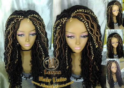 Long Braided Wigs Dread Wig Blonde 30 27 Black Wavy Goddess Faux Locs Honey Platinum DE SE Dred Lock Dread Gypsy Bohemian Boho Distress