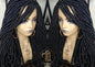 Long Straight Black Goddess Faux Locs Curly Ends Dread Wig Gypsy Faux Synthetic Dred Loc Bohemian Boho