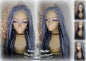 Braid Lace Wig Box Braid 44 51 Wig Storm Long Grey Gray Silver Lace Closure Baby Hair Medium Straight Glueless! Pre Stretched Braiding