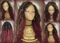 Red Burgundy 1b 530 Long Ombre Goddess Locs Fire Goddess Honey Blonde 27 Marley Synthetic Braided Wig