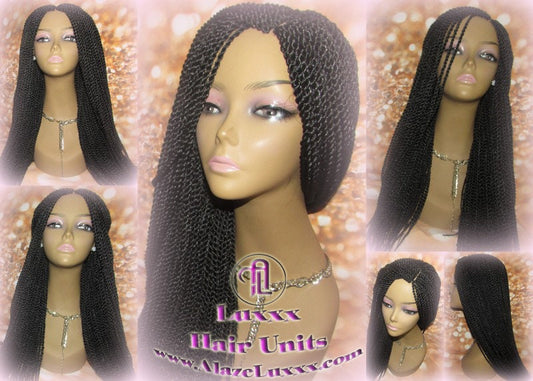Senegalese Twist Wig Black 1B Long Straight Small Braided Twisted Wig Xpressions Braiding Hair Wig Black Wig Motown Tress Senegalese Twist