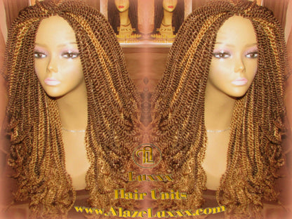Kinky Twist Marley Twist Wig Brown Blonde 20' Handmade Unit!  NEW Natural Look! Kinky Hair Extensions 20'  Dred Lock Twist Ethnic Styles