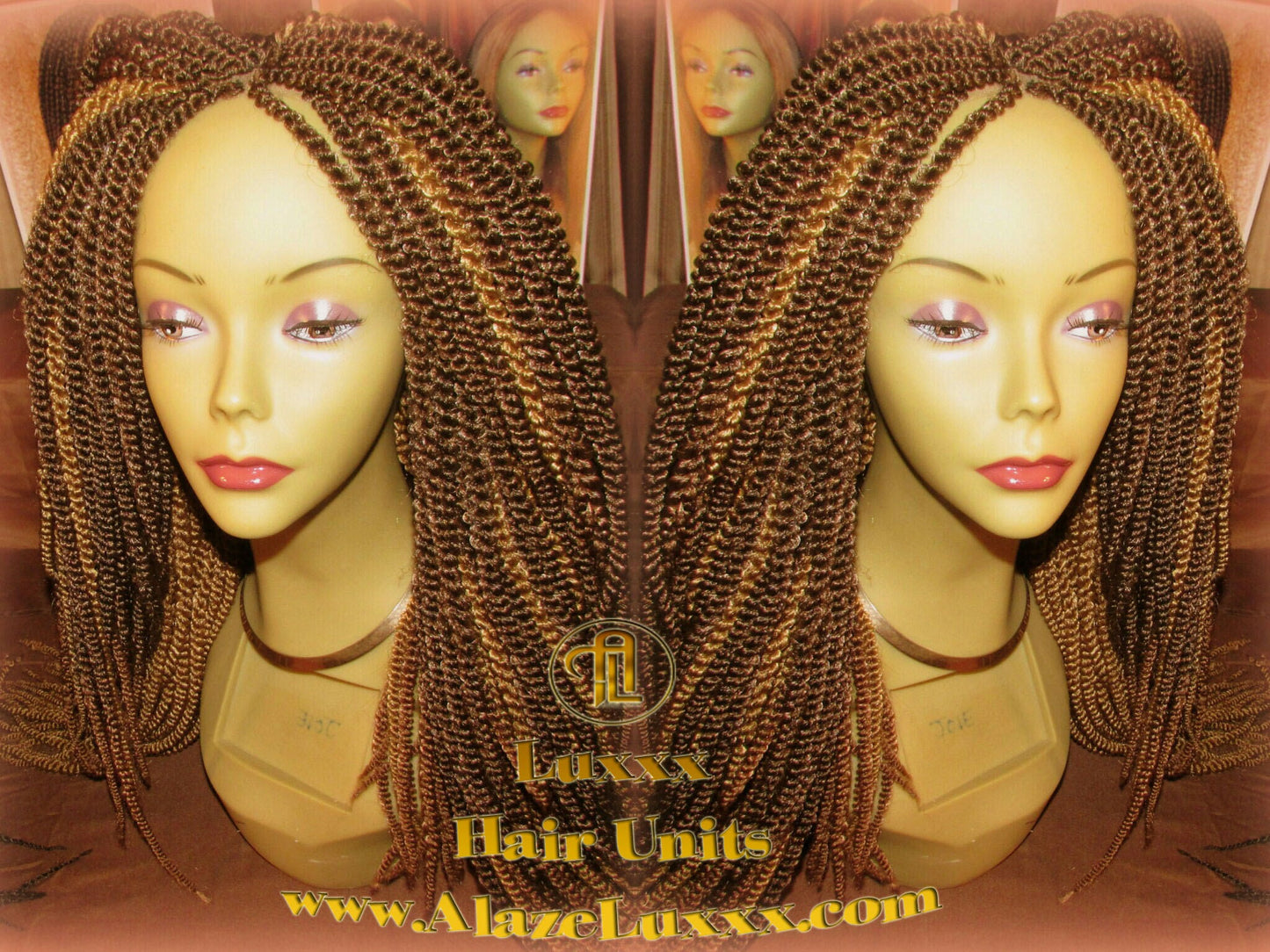 Kinky Honey Blonde #27 #4 Straight Long  22' 2Tone Brown! Russian Braids Carnival Hair Senegalese Twist Crochet Box Braid Braided Dred Lock