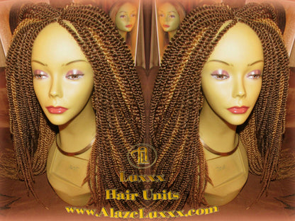 Kinky Honey Blonde #27 #4 Straight Long  22' 2Tone Brown! Russian Braids Carnival Hair Senegalese Twist Crochet Box Braid Braided Dred Lock
