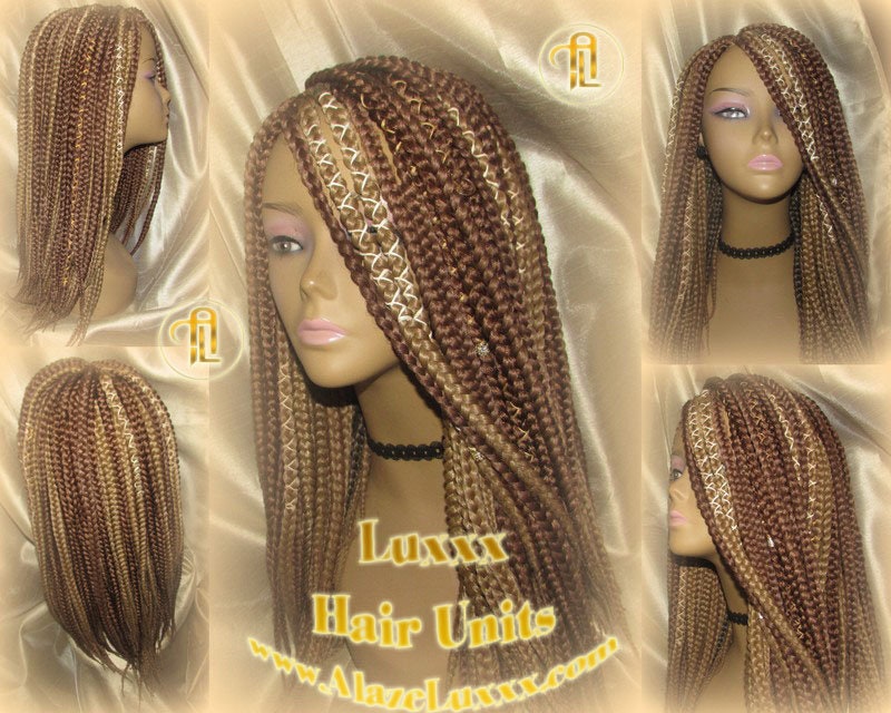 Box Braid Wig Blonde Brown Auburn 27 30 Poetic Justice Large Medium Braids Long Hair Accessories Ombre Braids Wig Two Tone. Braiding Hair