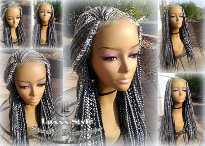 Fulani Cornrow Silver 51 Black Lemonade Braid Wig French Braids Feed in Braids Box Braids Tribal African Goddess Braids  Fulani Beyonce
