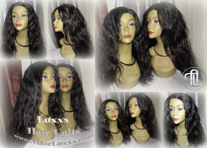 Virgin Hair 18 In Loose Body Wave Unit WIG Lace Front Curly Wavy Long Closure New Hair Trend Long Pretty Beautiful Hair Virgin Human Hair