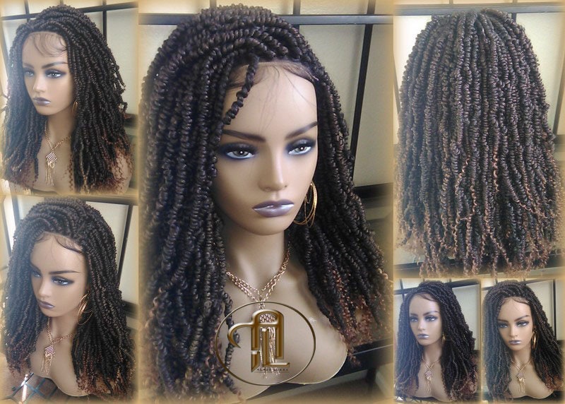 Passion Twist Short 14in Lace Closure 1B 30 Brown Mini Small Fluffy Irregular Bomb Gypsy Bohemian Boho Water Wave Hair Passion twist hair