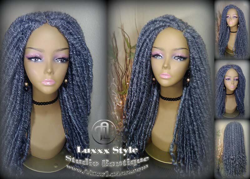 Big Large Fluffy Loc Wig Storm Silver Grey Gray 44 51 Gypsy Bohemian Boho Goddess Faux Dread Locs Wig Coplay Platinum Metallic Chrome Hair