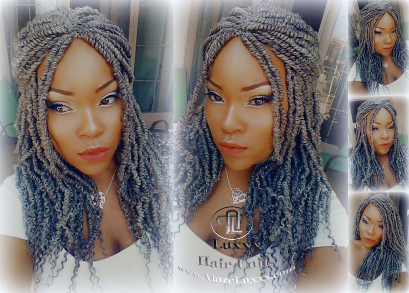 Passion Twist Mini Short Storm Small Fluffy Irregular Bomb  Passion Twist Hair Storm 44 51 Grey Gray Silver  Gypsy Bohemian Boho Water Wave