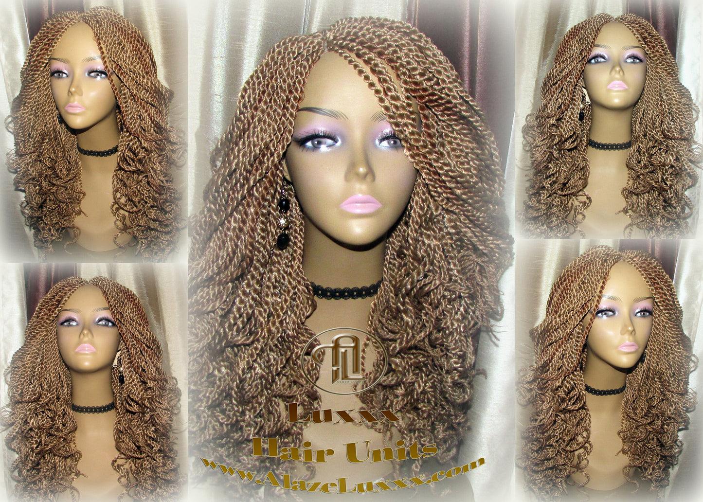 Blonde Straight Senegalese Twist Wig Unit Bombshell 18' Auburn 27 30 Curly Alopecia Natural Kinky Marley Crochet Braided Braiding Wig