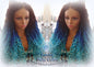 Blue Ombre Goddess Faux Locs Lace Closure w Baby Hairs Faux Loc Wig 4x4 Wig Mermaid curly long rainbow boho bohemian braids wig