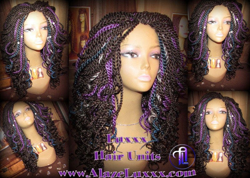 16' Bombshell Galaxy Hair Senegalese Twist Wig Unit! Alternative Hair Kinky Marley Crochet Twist Box Braid Braided Dred Lock Braiding Wig