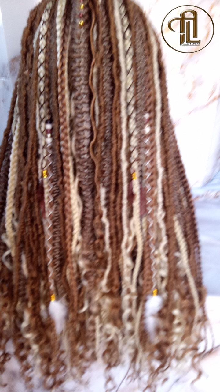 Dread Braid Wig Honey Blonde 27 613 White Blonde Brown Braids Dreads Mix Set Twist Soft Crochet Boho Dread Braid Set Bohemian extensions