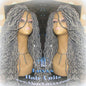 Storm Silver Grey Gray 44 51 Platinum Storm Gypsy Goddess Faux Dread Locs Wig Unit Wavy Dred Cosplay Lock Crochet Freetress Model Model Wigs