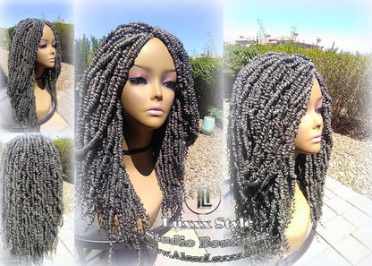 Passion Twist Mini Small Fluffy Irregular Bomb  Passion Twist Hair Storm 44 51 Grey Gray Silver  Storm Gypsy Bohemian Boho Water Wave