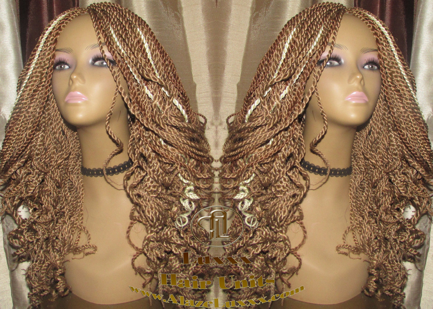 Straight Curled Senegalese Twist WigBlonde Platinum Bombshell 18' Auburn 27 30 613 Curly Alopecia Natural Kinky Marley Braided Braiding Wig