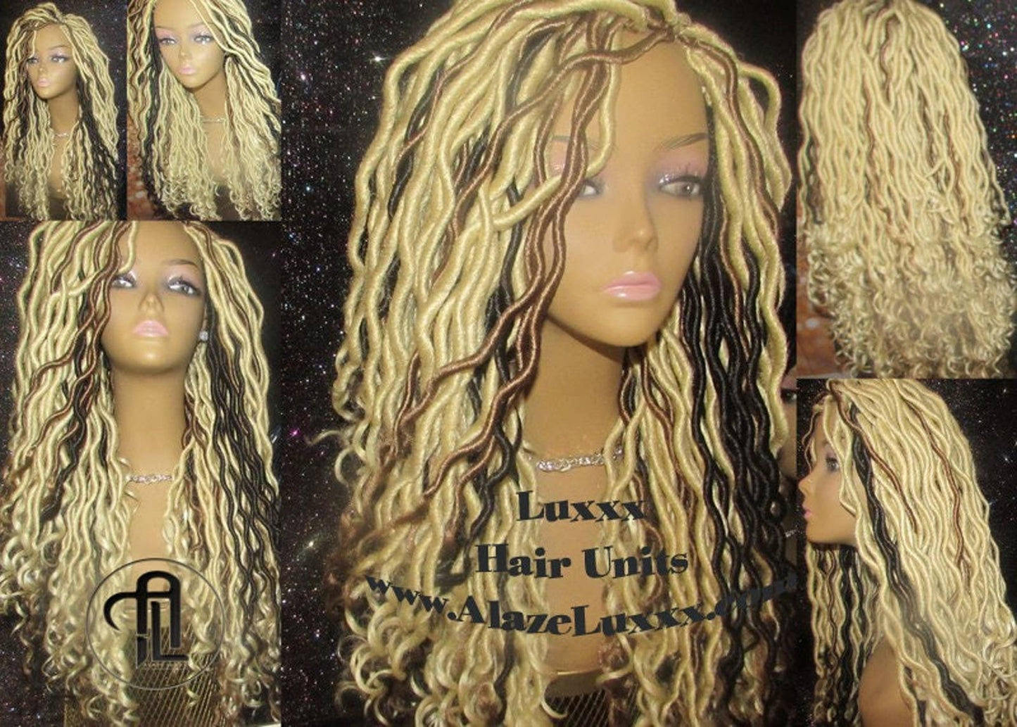 Synthetic Dreadlock Wig Hippy Goth Tribal Kawaii Platinum Blonde Gypsy Bohemian Boho Goddess Dreadlock Extensions Locs Dred Lock Gothic