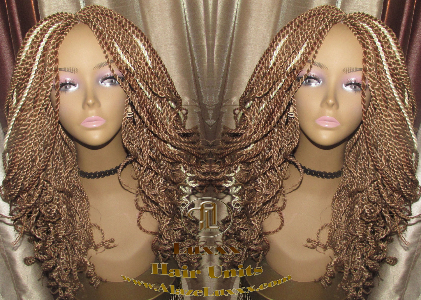 Straight Curled Senegalese Twist WigBlonde Platinum Bombshell 18' Auburn 27 30 613 Curly Alopecia Natural Kinky Marley Braided Braiding Wig