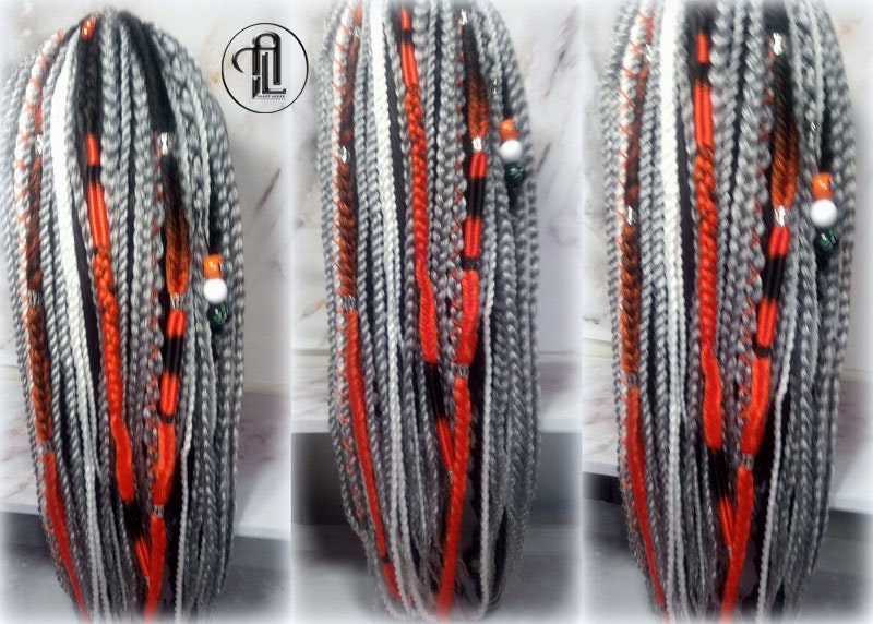 Halloween Ponytail Hair Accessories Hair Fall Extension Clipin Black Orange Hairband Hair Tie box braids hair scrunchie Pumpkin Ghost Scary