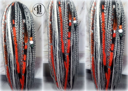 Halloween Ponytail Hair Accessories Hair Fall Extension Clipin Black Orange Hairband Hair Tie box braids hair scrunchie Pumpkin Ghost Scary
