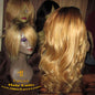 Dark Roots Honey Blonde 18 In' Straight Long Auburn 27/613  Ombre Custom Color Virgin Hair Unit Lace FrontWigs Kim Khloe Kardashian Wig Look