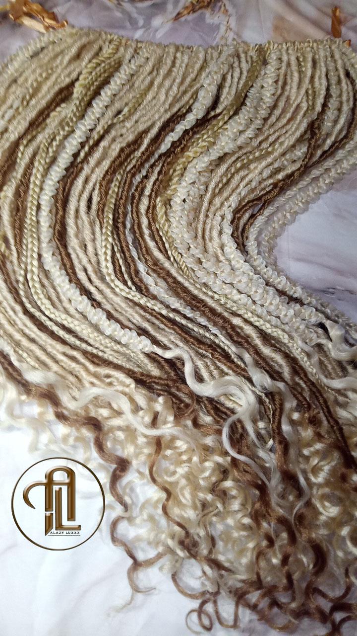Single End white honey blonde 613 27 SE 75 Piece Set Straight wavy dreads textured braid Bohemian synthetic dreadlock Soft Boho  Extension