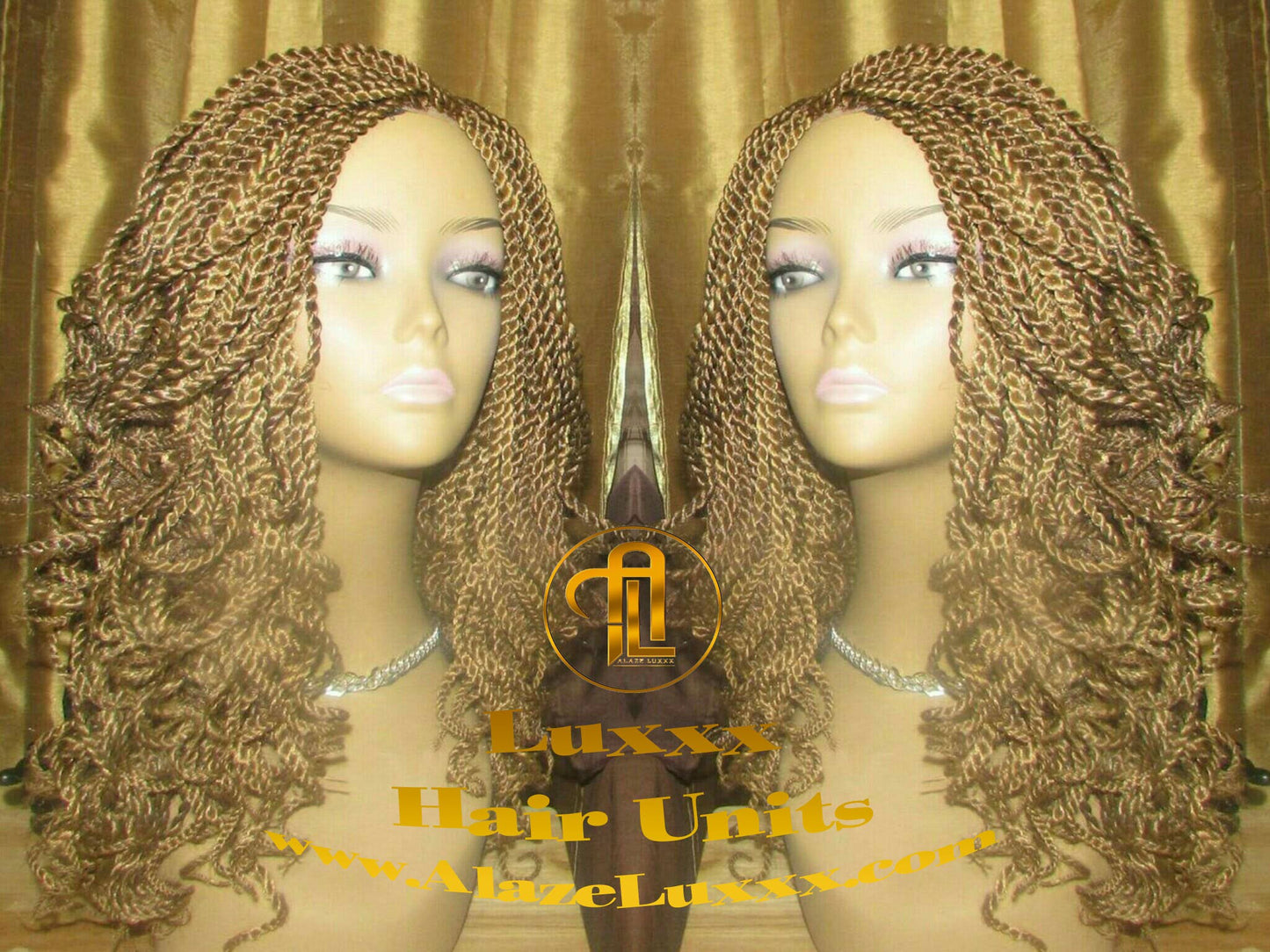Blonde Straight Senegalese Twist Wig Unit 14' Auburn 27 30 Curly Alopecia Natural Kinky Marley Crochet Braided Braiding Wigs for cancer