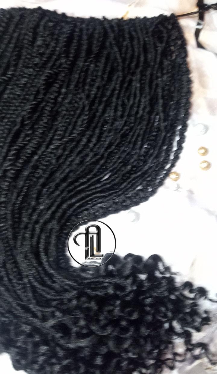 Hair Extensions Wavy Curly SE 75 Piece Kit Goth Mixed  Witch Boho Dread Braid Hair Textured Nordic Black Dreadlock 1b braids twist plaits