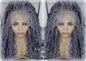 Lace Frontal w Baby Hairs Faux Locs Synthetic Goddess LONG Lace Salt N Pepper Closure w Baby Hairs Dread Wig Wavy Black  1b 51 Grey Gray