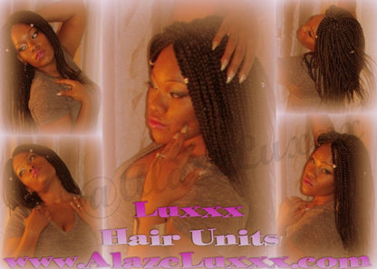 Box Braid Wig Unit 16 NEW Natural Look! Handmade Large Medium ! Glueless Lace Finish! 16' Large Silky Individual Hair Braiding Zillions HOT
