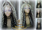 Gypsy Boho 613 Boho Goddess Faux Locs Platinum Brown Blonde  27 Braid Wig Bohemian Lace Dreads Cosplay Mermaid Summer Spring Wig Costume