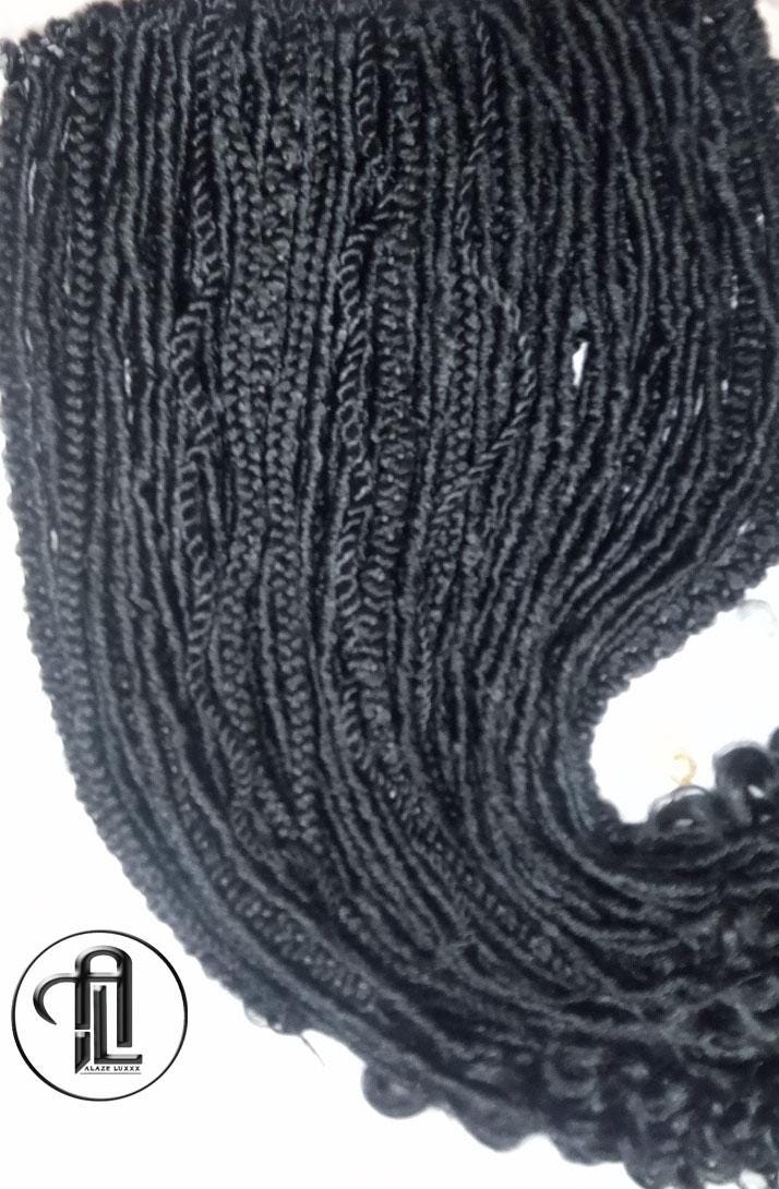 Hair Extensions Wavy Curly SE 75 Piece Kit Goth Mixed  Witch Boho Dread Braid Hair Textured Nordic Black Dreadlock 1b braids twist plaits