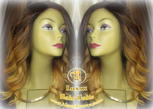 Short Brown Blonde Ombre Highlights Balayage Auburn Colorist Wig Virgin Hair Unit Wig Blonde 27 613 dark roots weave mermaid Color Melt Wig