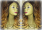 Short Brown Blonde Ombre Highlights Balayage Auburn Colorist Wig Virgin Hair Unit Wig Blonde 27 613 dark roots weave mermaid Color Melt Wig