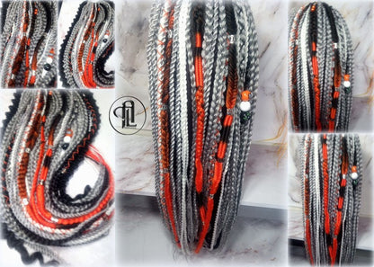 Halloween Ponytail Hair Accessories Hair Fall Extension Clipin Black Orange Hairband Hair Tie box braids hair scrunchie Pumpkin Ghost Scary