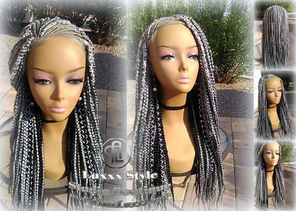 Fulani Cornrow Silver 51 Black Lemonade Braid Wig French Braids Feed in Braids Box Braids Tribal African Goddess Braids  Fulani Beyonce
