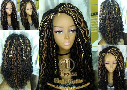 Long Braided Wigs Dread Wig Blonde 30 27 Black Wavy Goddess Faux Locs Honey Platinum DE SE Dred Lock Dread Gypsy Bohemian Boho Distress