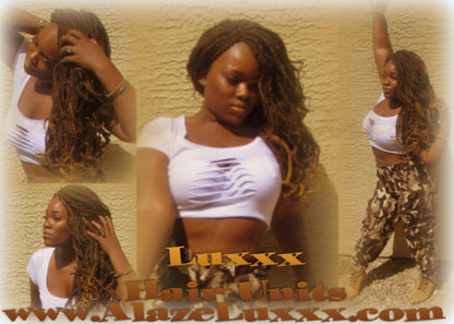 Marley Blonde Kinky Twist Wig Unit! Brown Curl NEW Natural Look! Glueless Lace Finish! 14' Natural Kinky Twist Box Braid Dred Lock Twist Wig