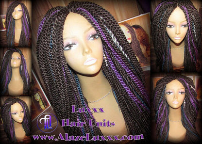 Senegalese Twist Wig 20' Straight Drop Galaxy Hair Unit! Alternative Kinky Marley Crochet Twist Box Braid Braided Dred Lock Braiding Wig