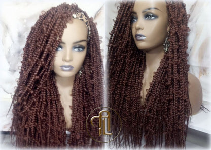 Headband Wig Butterfly Jungle Braids  Brown 30  Box Braids Gypsy Bohemian Boho Wig Blonde Long Straight Waterfall Hair Braided Wig