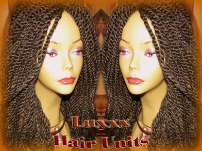 Black Handmade Kinky Twist Marley Twist Wig Unit! NEW Natural Look! Glueless Lace Finish! Natural Kinky Twist Natural Hair Dred Twist Wig
