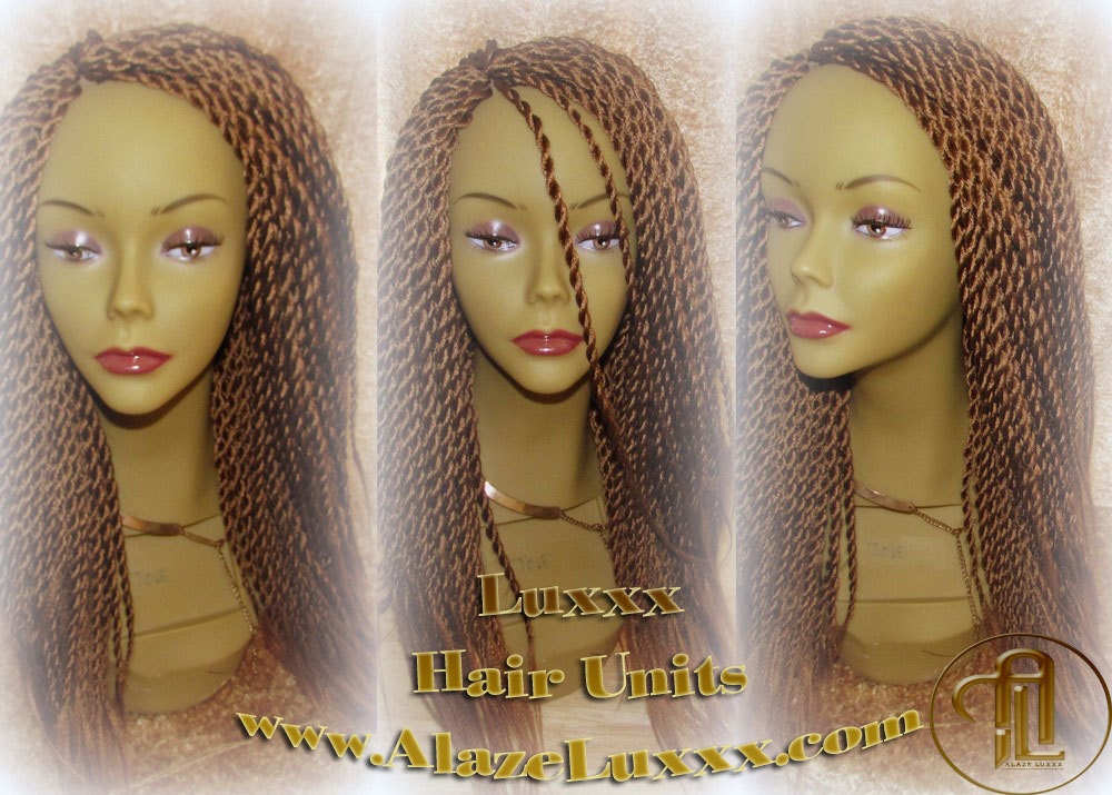 Auburn '14 #30 Handmade Senegalese Twist Wig Unit! Glueless Medium Kinky Twists Box Braid Wigs Havana Straight Ready to ship