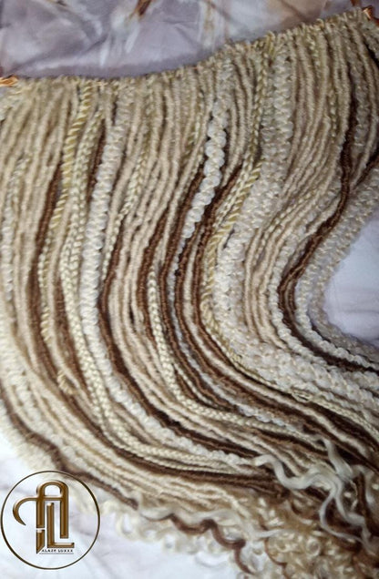 Single End white honey blonde 613 27 SE 75 Piece Set Straight wavy dreads textured braid Bohemian synthetic dreadlock Soft Boho  Extension
