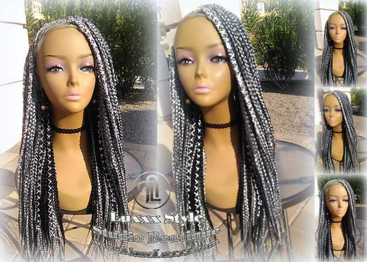 Fulani Cornrow Silver 51 Black Lemonade Braid Wig French Braids Feed in Braids Box Braids Tribal African Goddess Braids  Fulani Beyonce