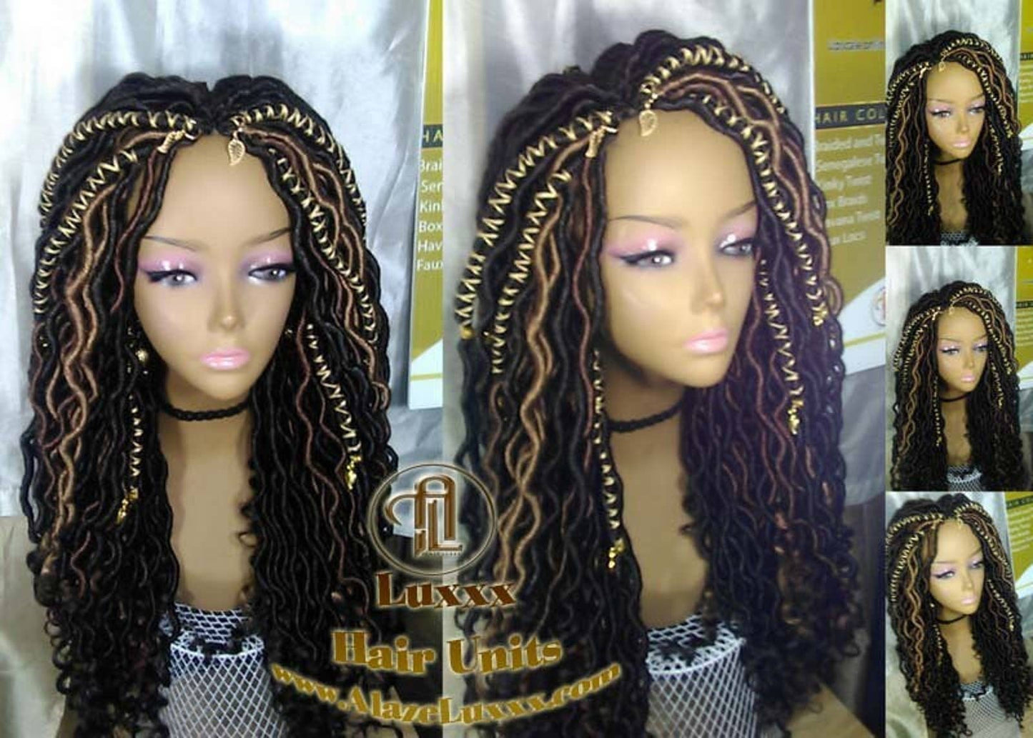 Long Braided Wigs Dread Wig Blonde 30 27 Black Wavy Goddess Faux Locs Honey Platinum DE SE Dred Lock Dread Gypsy Bohemian Boho Distress